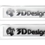 3DDesign Trunk Badge - Chrome Plated & Gloss Black Finishes