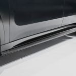 3DDesign Carbon Side Skirts for U25 MINI Countryman JCW Installed on Dark Grey Countryman JCW - Close Front Side View of Side Skirt