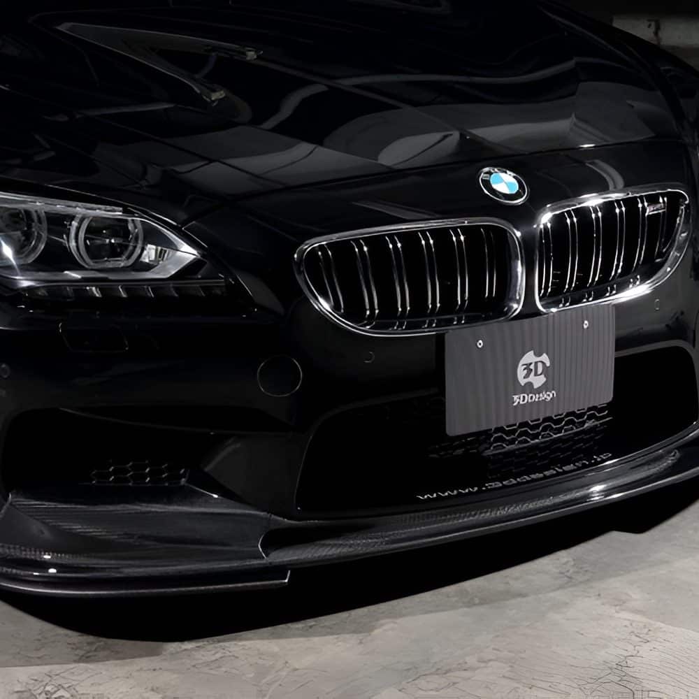 3DDesign Carbon Under Splitters for Fxx BMW M6 - Front Side View