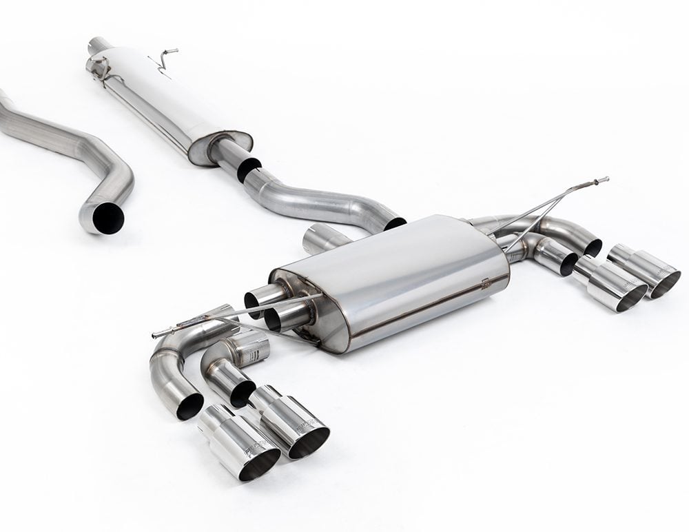 Milltek Resonated Catback Exhaust System for L663 Land Rover Defender 130 (with I4 engines) with Polished Tips