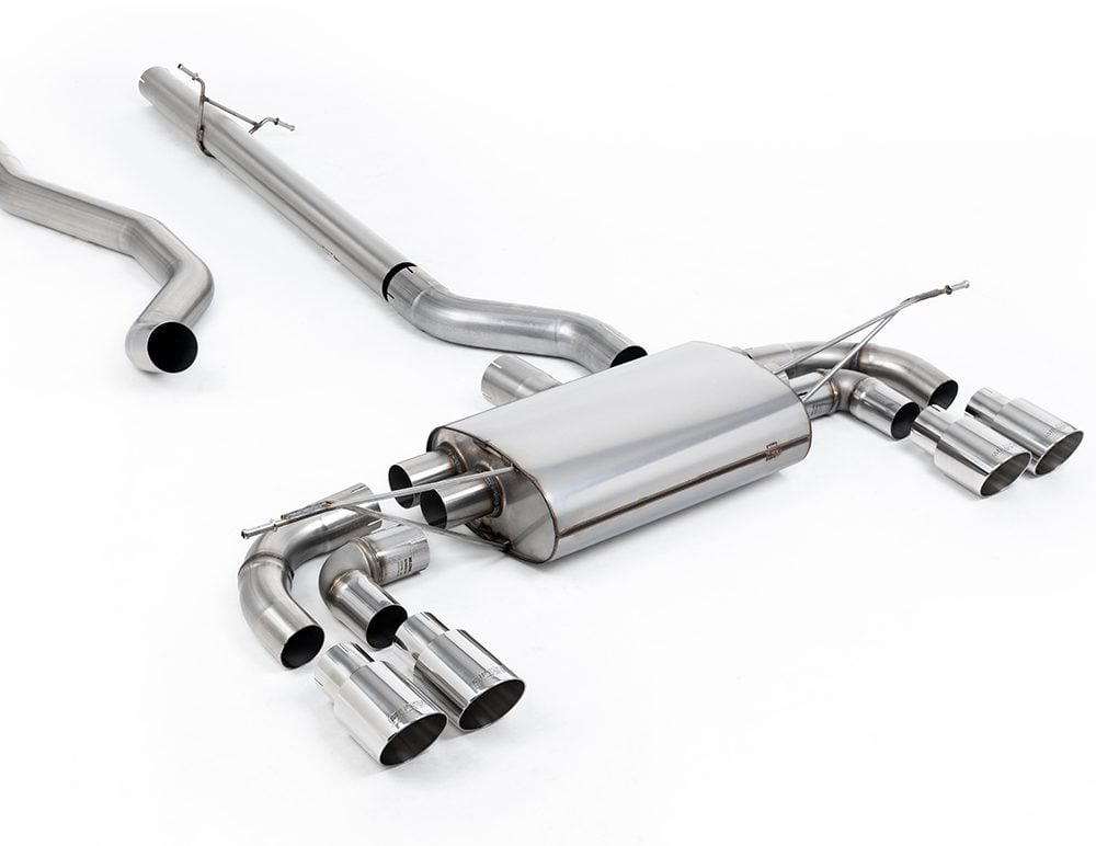 Milltek Non-Resonated Catback Exhaust System for L663 Land Rover Defender 130 (with I4 engines) with Polished Tips