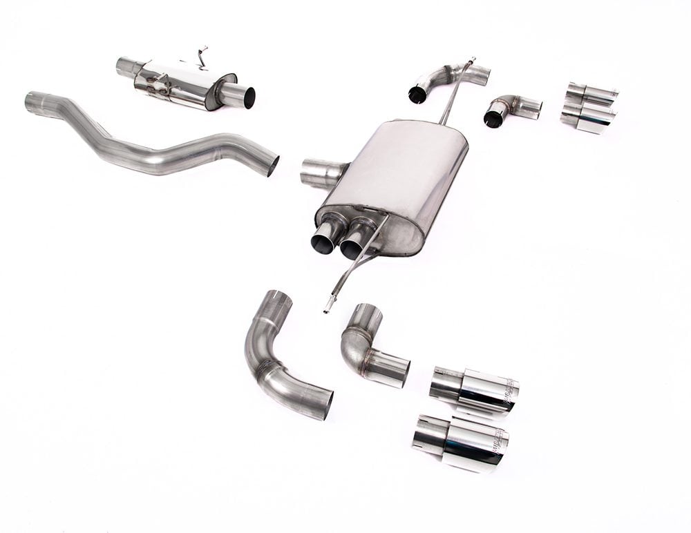 Milltek Resonated Catback Exhaust System for L663 Land Rover Defender 90 (with I4 engines) with Polished Tips