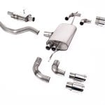 Milltek Resonated Catback Exhaust System for L663 Land Rover Defender 90 (with I4 engines) with Polished Tips