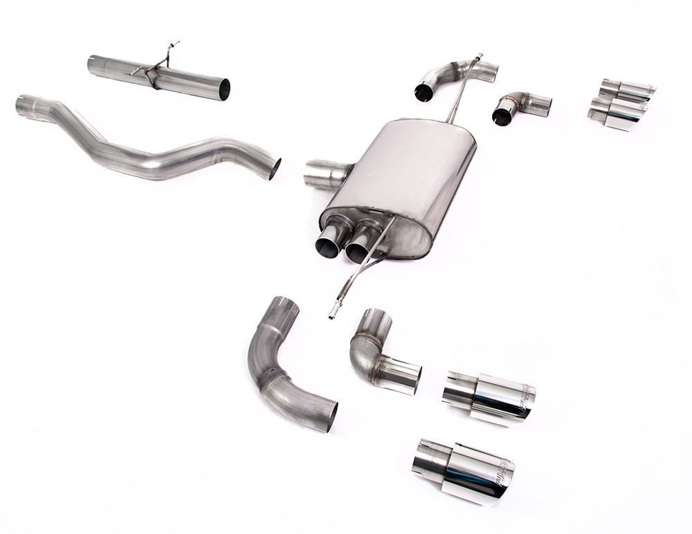 Milltek Non-Resonated Catback Exhaust System for L663 Land Rover Defender 90 (with I4 engines) with Polished Tips