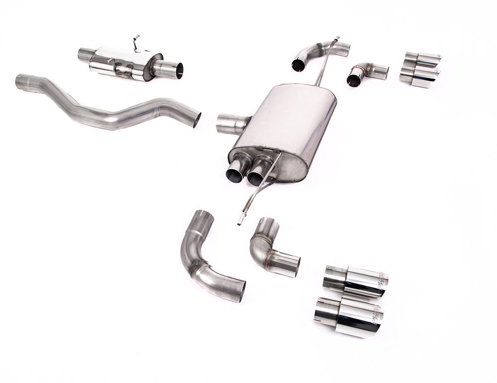 Milltek Resonated Catback Exhaust System for L663 Land Rover Defender 110 (P400) with Polished Tips