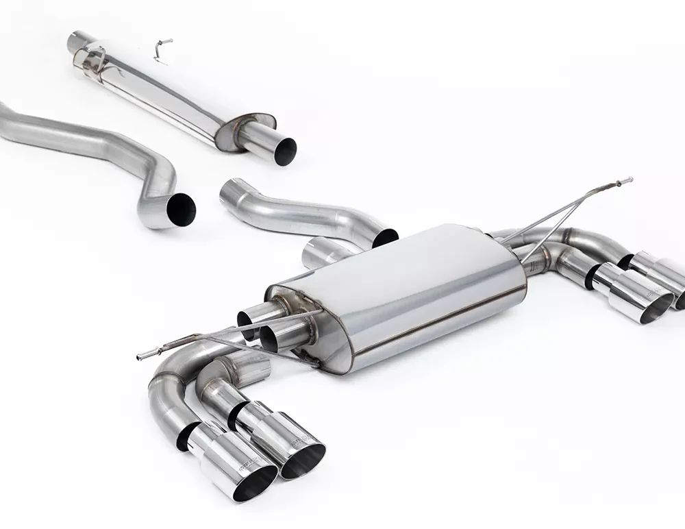 Milltek Resonated Catback Exhaust System for L663 Land Rover Defender 130 (P400) with Polished Tips