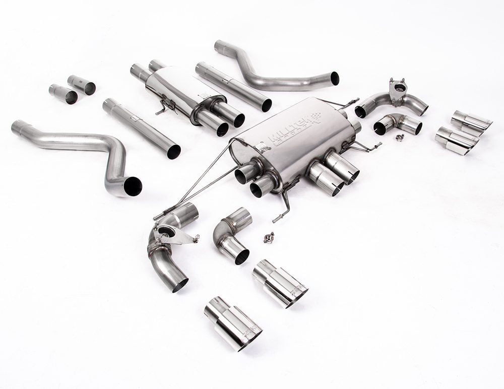 Milltek Valved & Resonated Catback Exhaust System for L663 Land Rover Defender V8 110 with Polished Tips