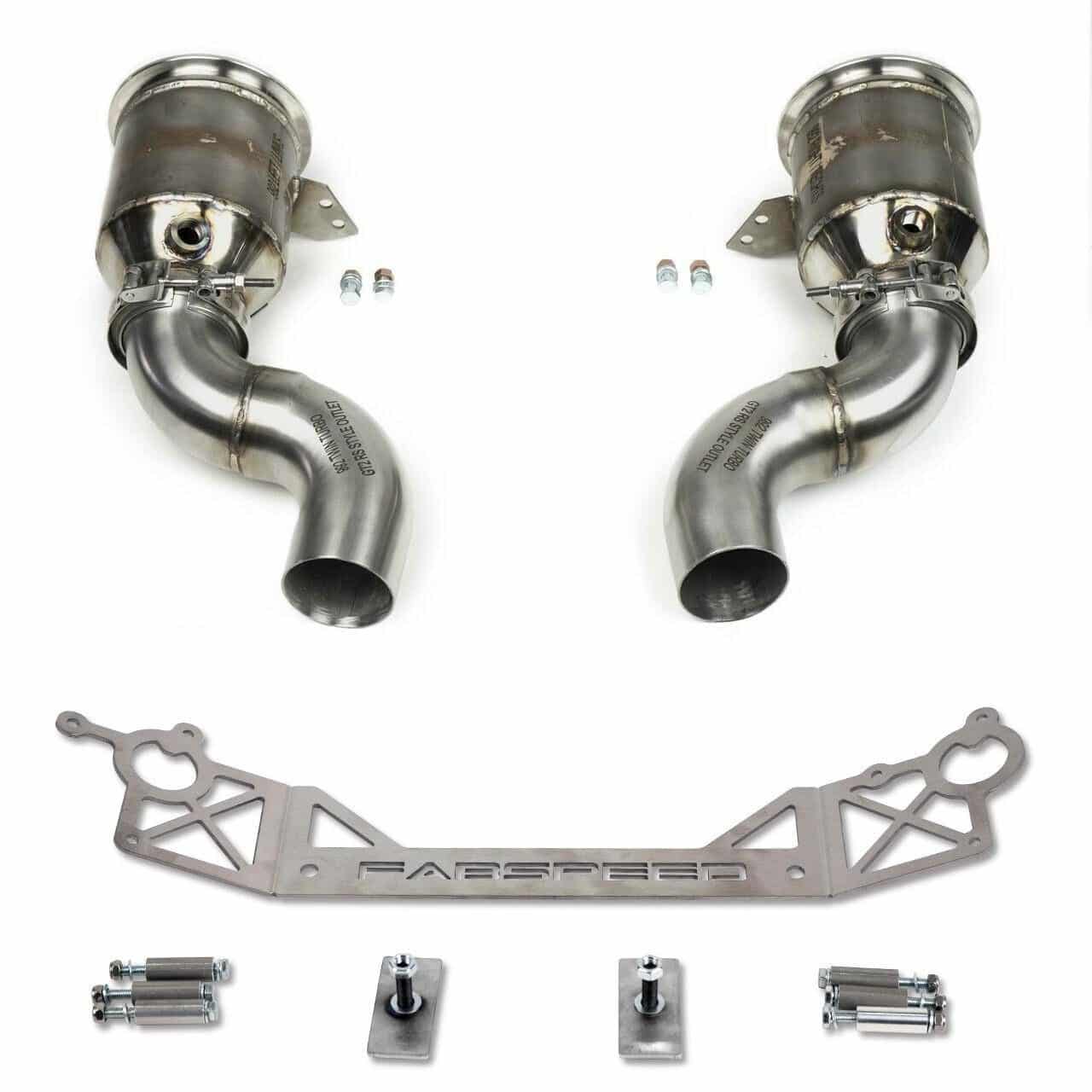 Fabspeed Sport Cats w/ GT2 RS Style Outlets for 992.2 Porsche 911 Carrera, 4S, S and Targa 4S