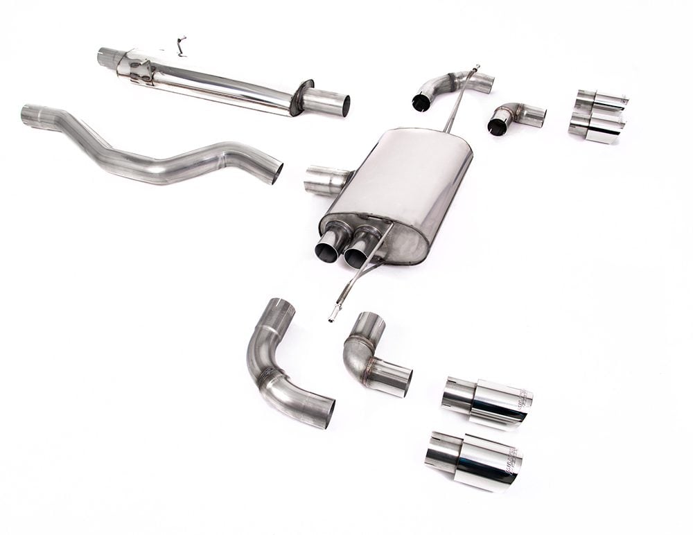 Milltek Resonated Catback Exhaust System for L663 Land Rover Defender 110 (with I4 engines) with Polished Tips
