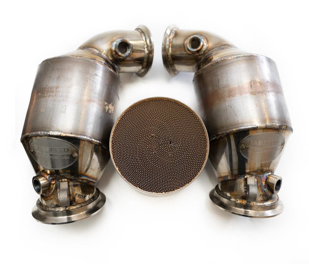Fabspeed Downpipes with Sport Cat for F9x BMW M8