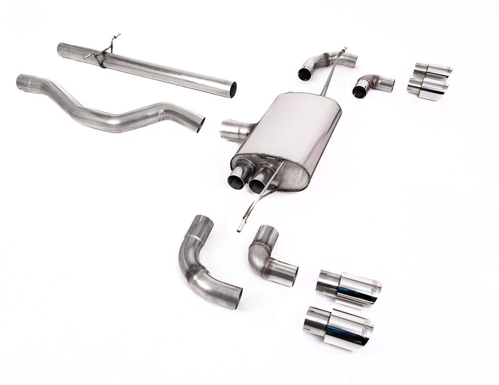 Milltek Non-Resonated Catback Exhaust System for L663 Land Rover Defender 110 (with I4 engines) with Polished Tips