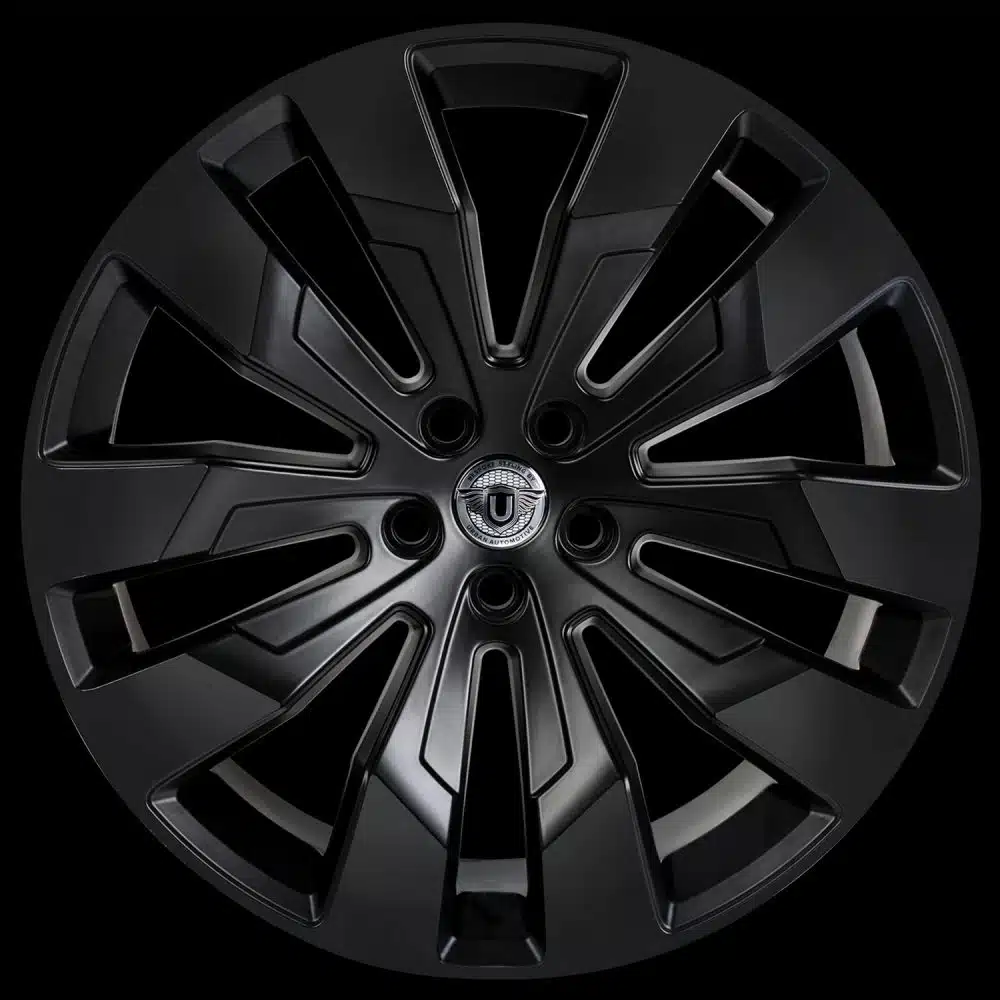 Urban Automotive WX-1 Sawblade Wheel for L663 Land Rover Defender in Satin Black - Front View of Wheel