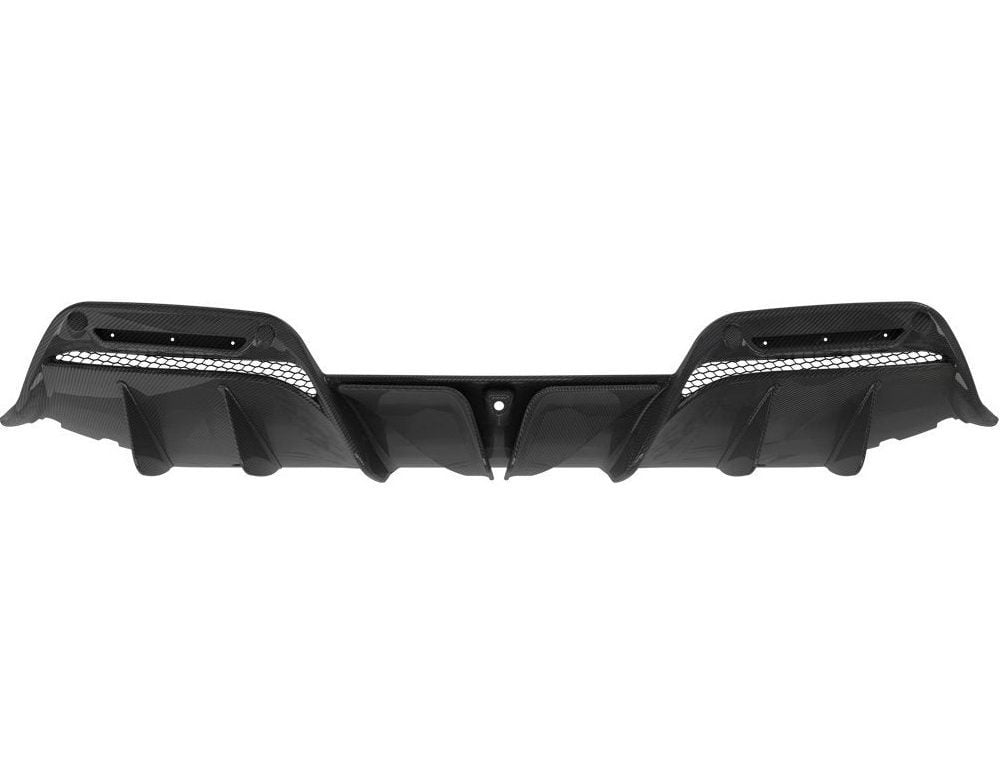 Capristo Carbon Rear Diffuser for F171 Ferrari 296 GTB / GTS - Front View of Diffuser