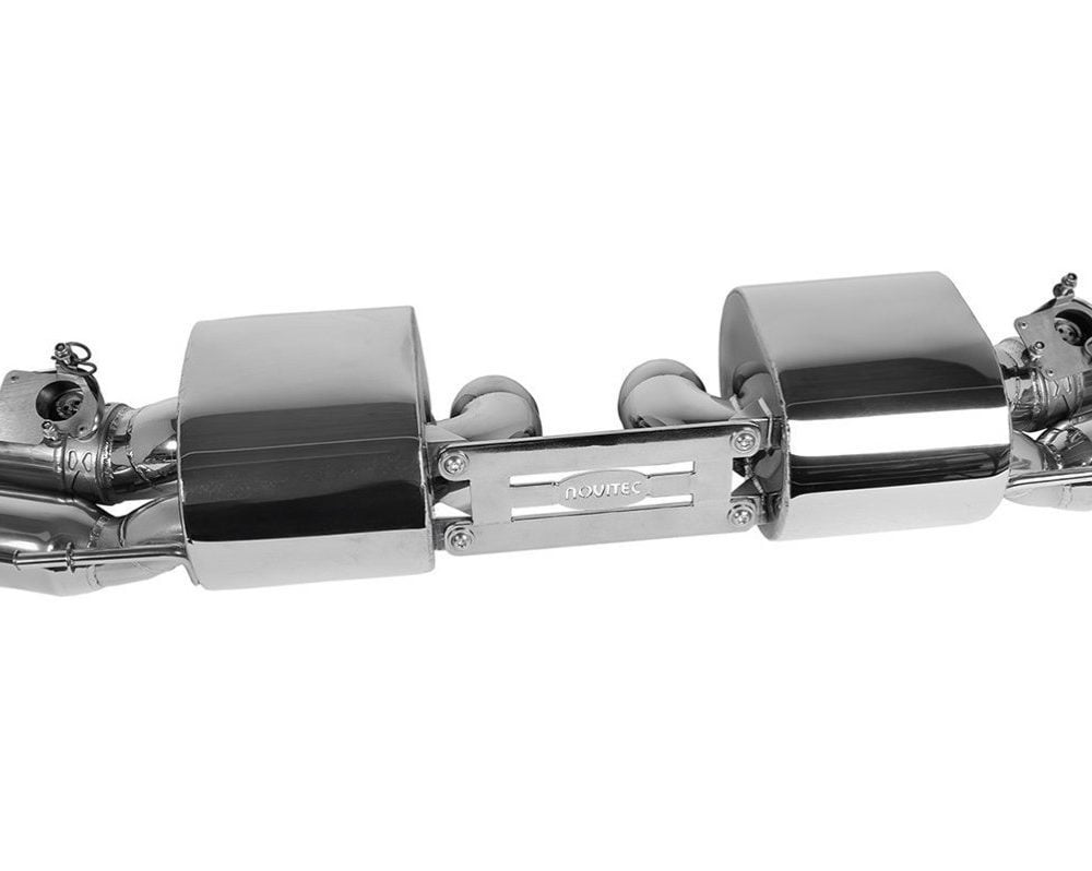 NOVITEC Exhaust System with Flap Regulation for Lamborghini Urus SE - Front View of System