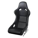RECARO Dynamic Pole Position Carbon (ABE) Seat in Leather Black - Front Side View of Seat