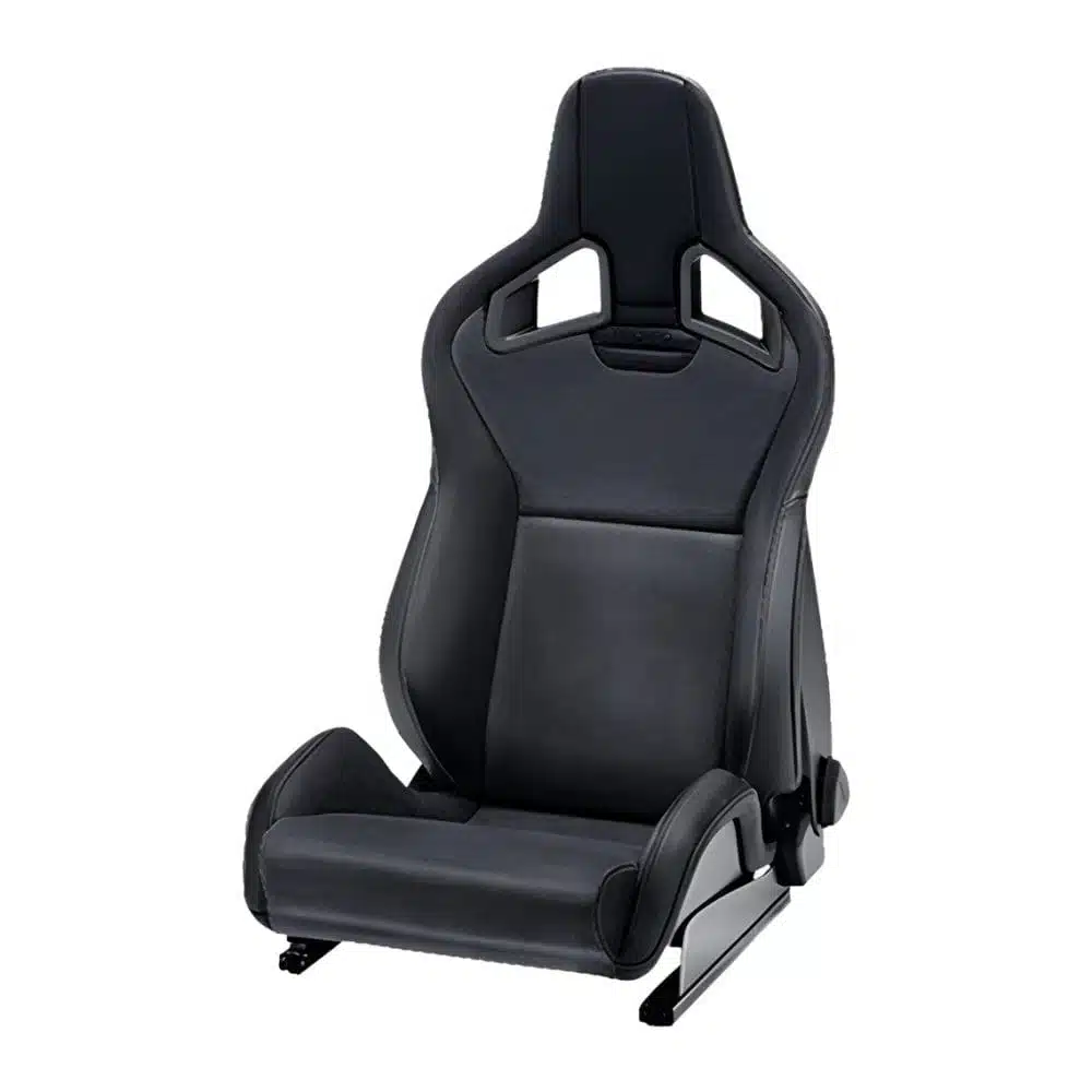 RECARO Dynamic Sportster CS Seat in Ambla Leather Black - Front Side View