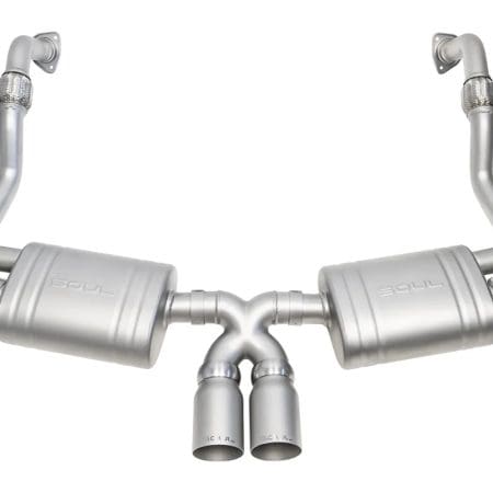 SOUL Performance Exhaust System with Dual Wall Tips for 987.2 Porsche Boxster / Cayman [POR.9872.VES.POT/POR.9872.VES.BC]