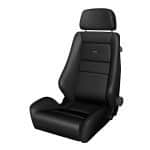 RECARO Classic LX Seat in Black Leather - Front Side View of Seat