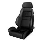 RECARO Classic LS Seat in Black Leather - Front Side View of Seat