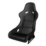 RECARO Classic Pole Position (ABE) Seat in Black Leather - Front Side View of Seat