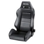RECARO Dynamic Speed Seat in Ambla Leather Black - Front Side View of Seat