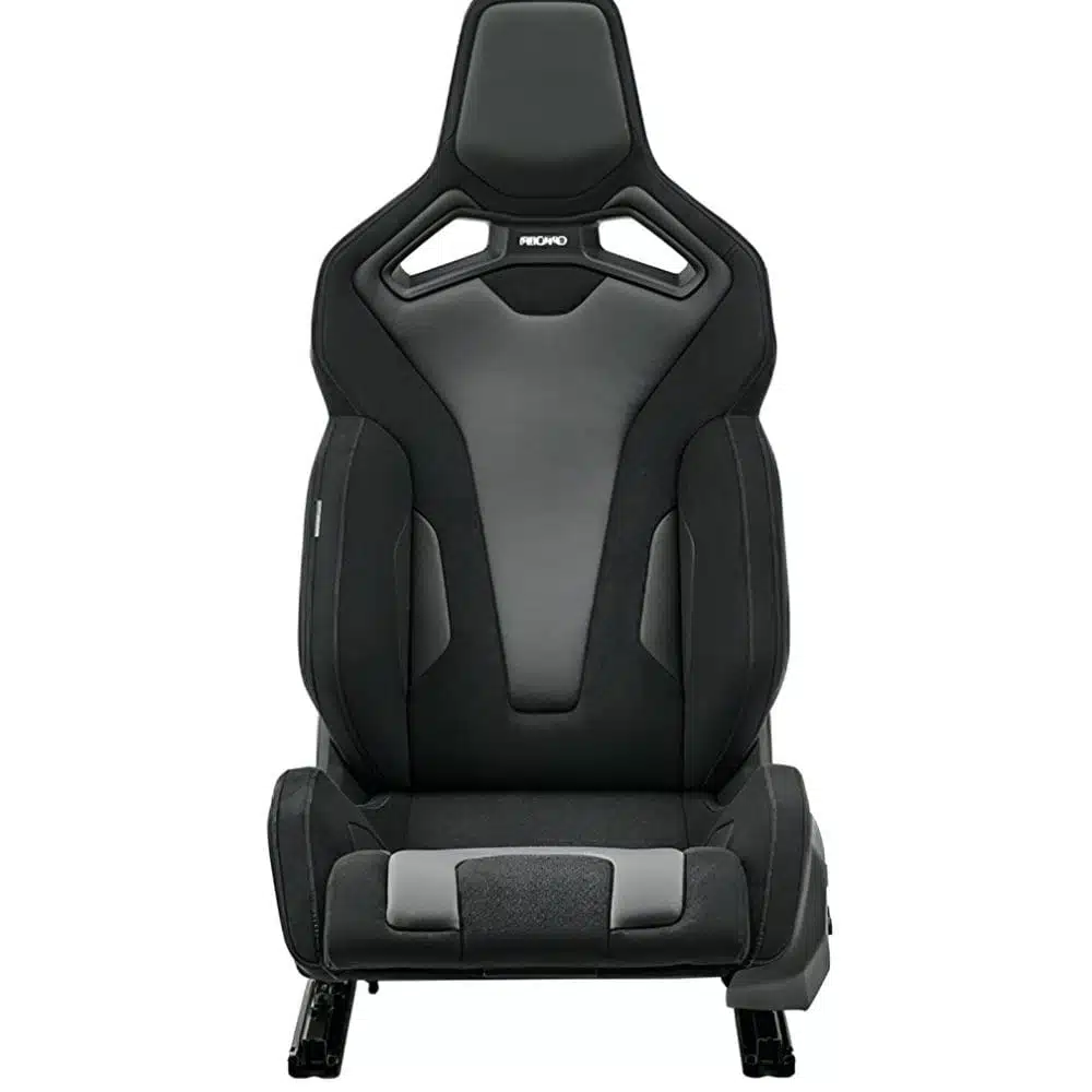 RECARO Dynamic Sport C Seat in Leather Black / Dinamica Suede Black - Front View