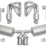 SOUL Performance Competition Exhaust Package for 986 Porsche Boxster (with 2.7L engine) Brushed Straight Cut - Top View