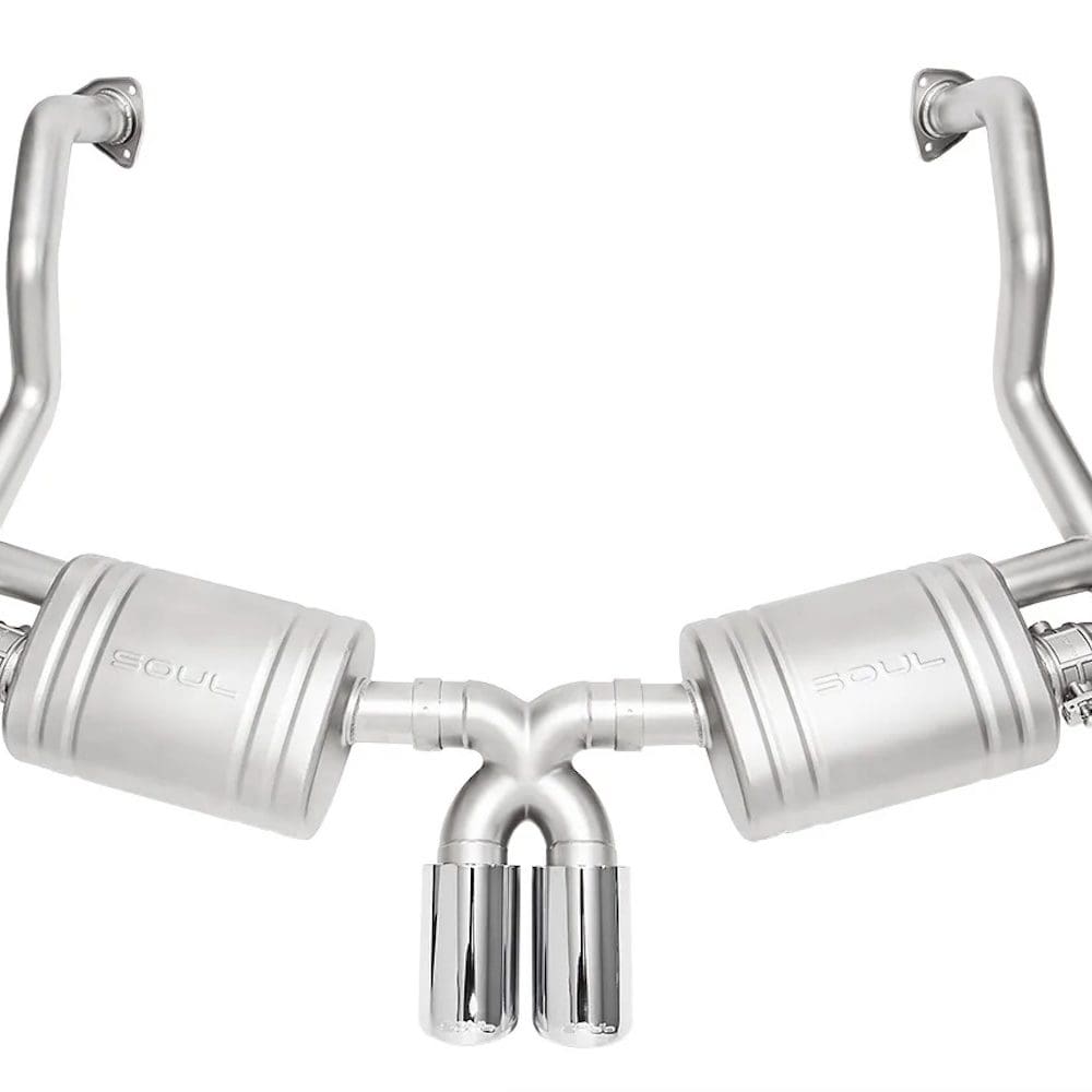 SOUL Performance Street Exhaust Package with Dual Wall Tips for 987.2 Porsche Boxster / Cayman [POR.9872.STPKG.POT/POR.9872.STPKG.BC]