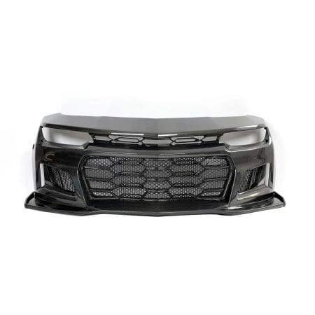 Auto Addict Carbon Black Panther Front Bumper Conversion for 5th Gen Chevrolet Camaro LT, RS, SS, and ZL1 [AA_CMR_BUMP_BLK_PANTH_CF_10]