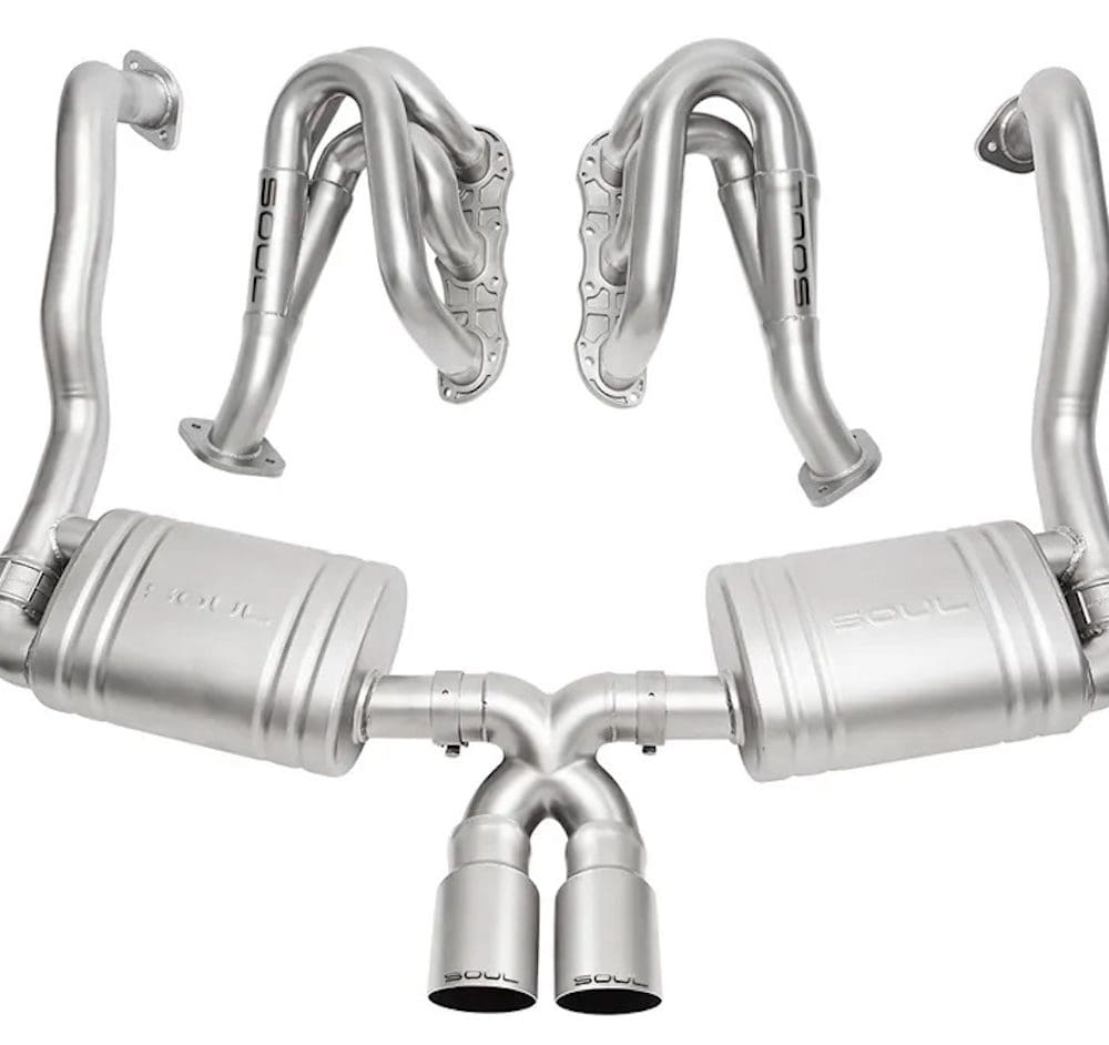 SOUL Performance Competition Exhaust Package with Tips for 981 Porsche Boxster Spyder / Cayman GT4