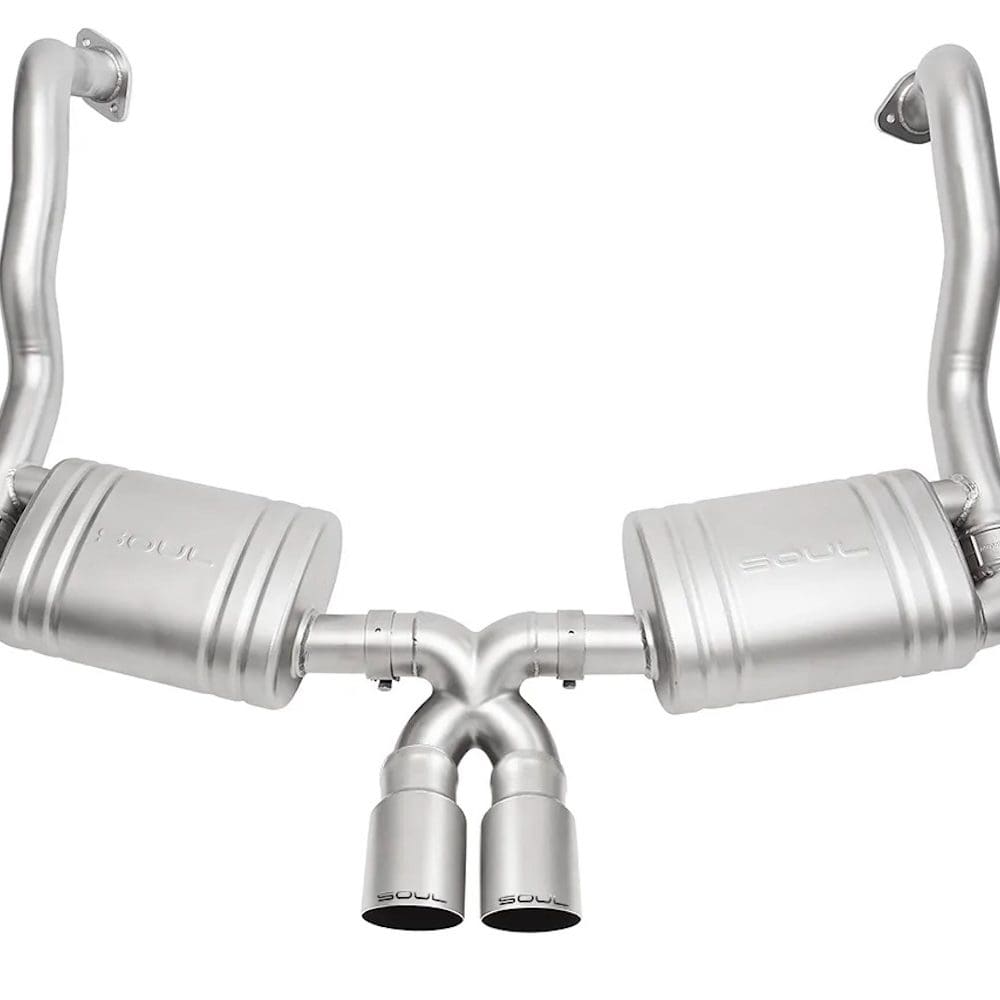 SOUL Performance Valved Exhaust System with Single Wall Tips for 981 Porsche Boxster / Cayman