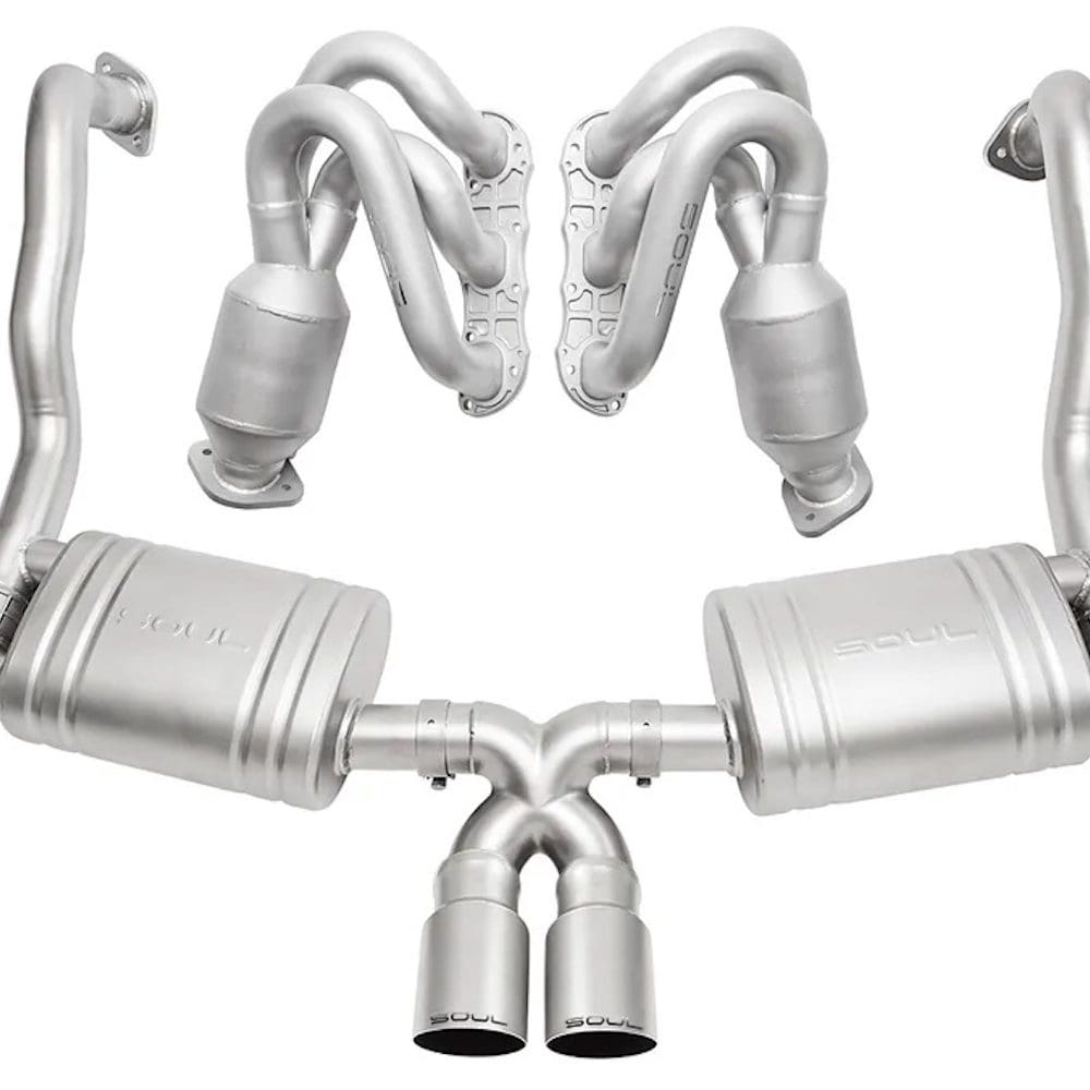 SOUL Performance Street Exhaust Package with Tips for 981 Porsche Boxster Spyder / Cayman GT4