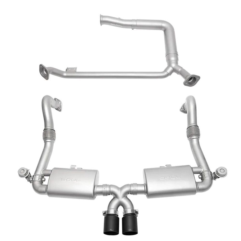 SOUL Performance Exhaust System with Tips for 982 Porsche 718 Boxster / Cayman