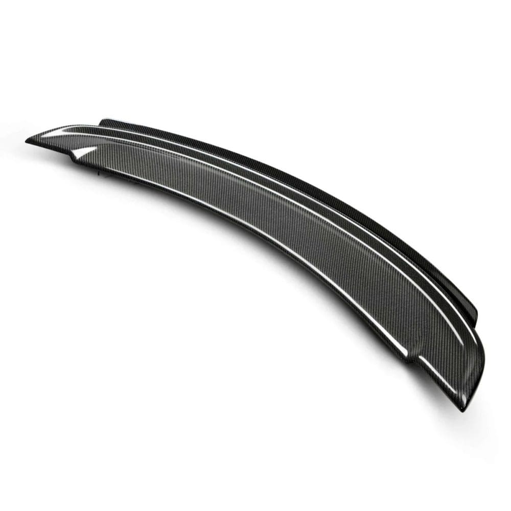 Auto Addict Carbon Z/28-Style Rear Wicker-Bill Spoiler for 5th Gen Chevrolet Camaro Z/28 & ZL1 (coupe, facelift) - Upper Front Side View