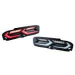 Auto Addict Gloss Black Umbra LED Taillights w/ Smoke Lens for 6th Gen Chevrolet Camaro (pre-facelift) - Front View of Pair