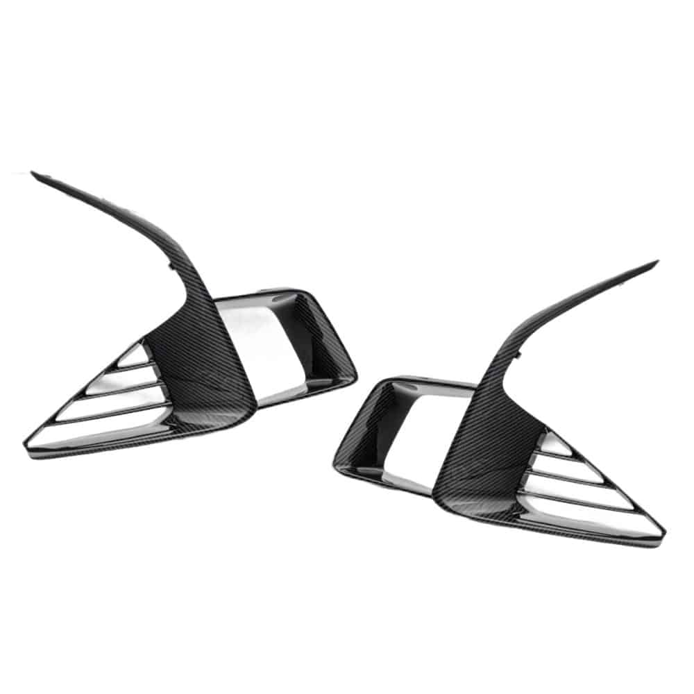 Auto Addict Carbon Front Bumper Outer Side Grilles for Cadillac CT5-V Blackwing - Front View of Pair