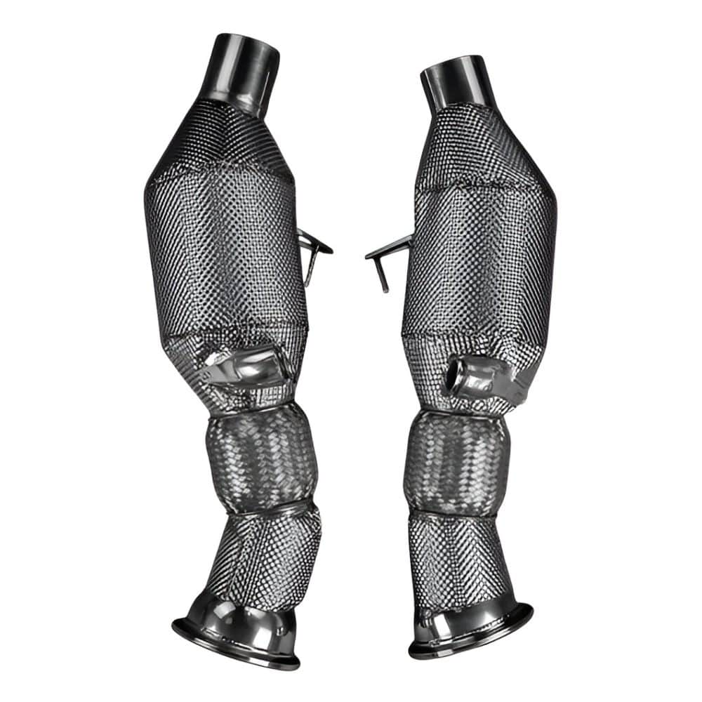 Capristo Ferrari 296 Race Downpipes - Top View
