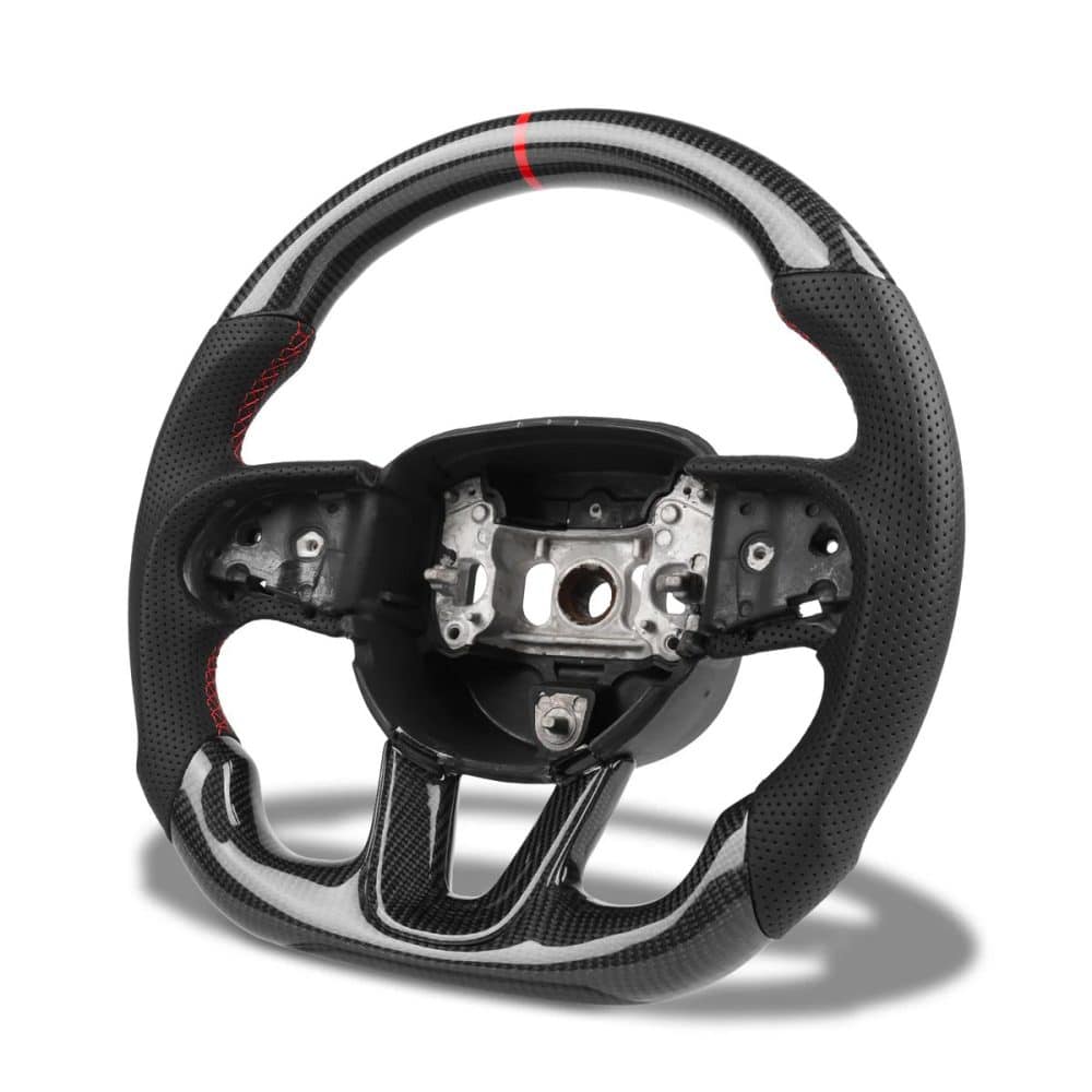 Auto Addict Carbon Steering Wheel Core for LA Dodge Challenger (facelift) - Front Side View