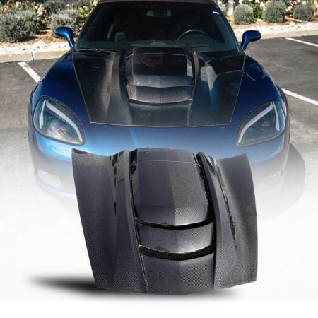 Auto Addict Carbon ZR-1 Style Vented Hood for C6 Chevrolet Corvette