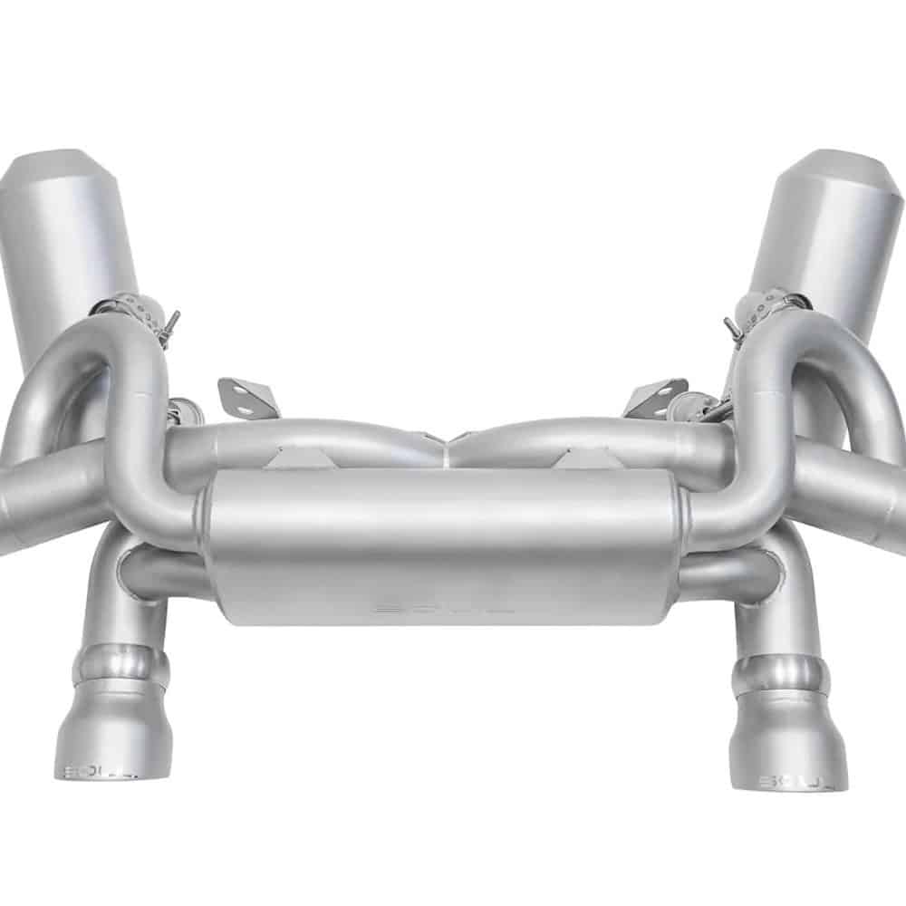 SOUL Performance Valved Exhaust System with Tips for 982 Porsche 718 GT4 RS / Spyder RS - Top View