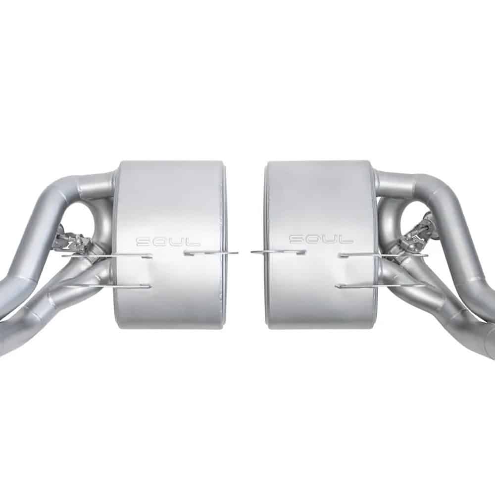 SOUL Performance Valved Side Mufflers for 996 Porsche 911 Carrera 4S [POR.996.C4S.VES.POL/POR.996.C4S.VES.BC]