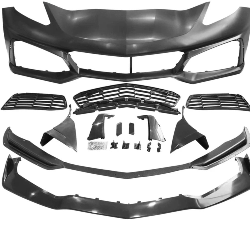 Auto Addict ZR-1 Front Bumper Conversion for C7 Chevrolet Corvette Stingray - Overview of Components