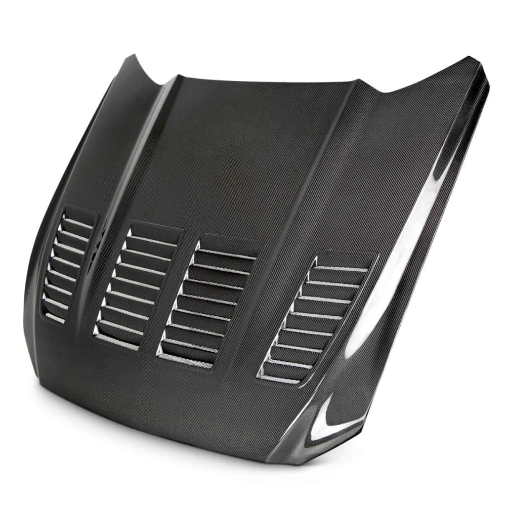 Auto Addict Carbon Type-TW Hood for S550 Ford Mustang (pre-facelift) - Upper Front Side View