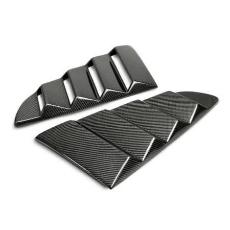 Auto Addict Carbon Type-V Vented Side Window Louvers for S550 Ford Mustang EcoBoost, GT, Shelby Models, and V6