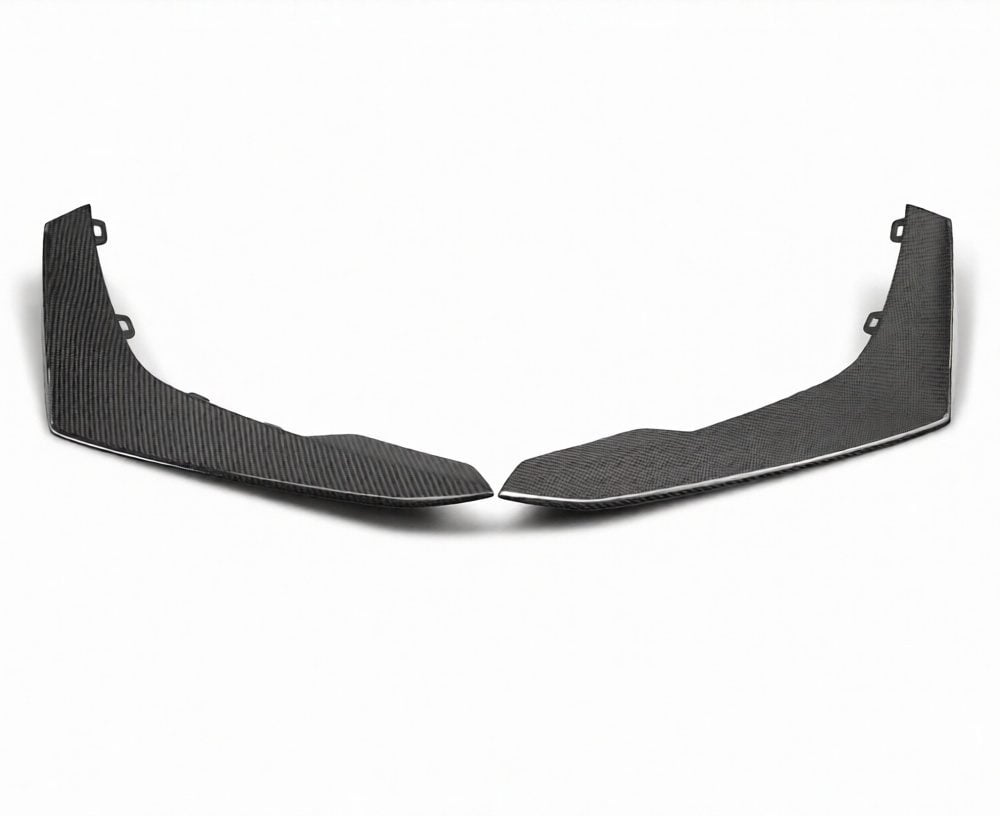 Auto Addict Carbon Front Bumper Canards for 6th Gen Chevrolet Camaro ZL1 1LE - Front View