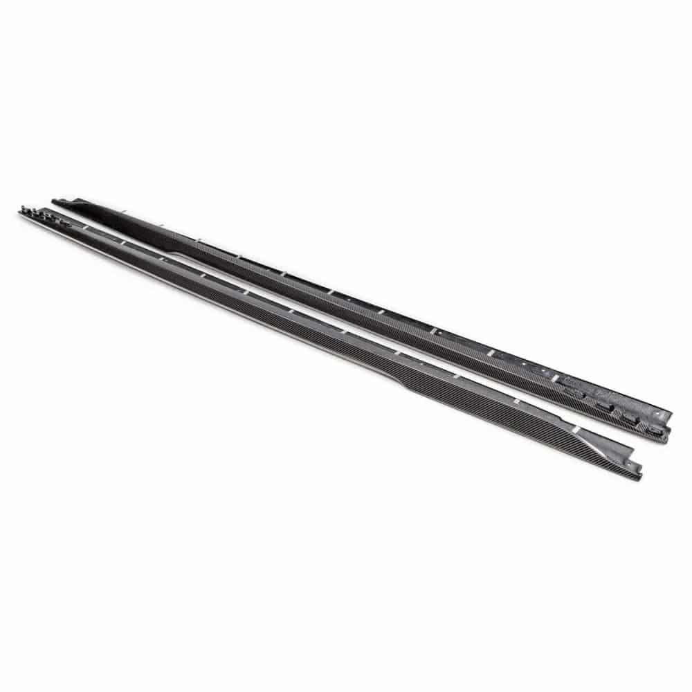Auto Addict Carbon Type-ST Rocker Panel Extensions for Cadillac CT5-V / Blackwing - Front Side View of Pair