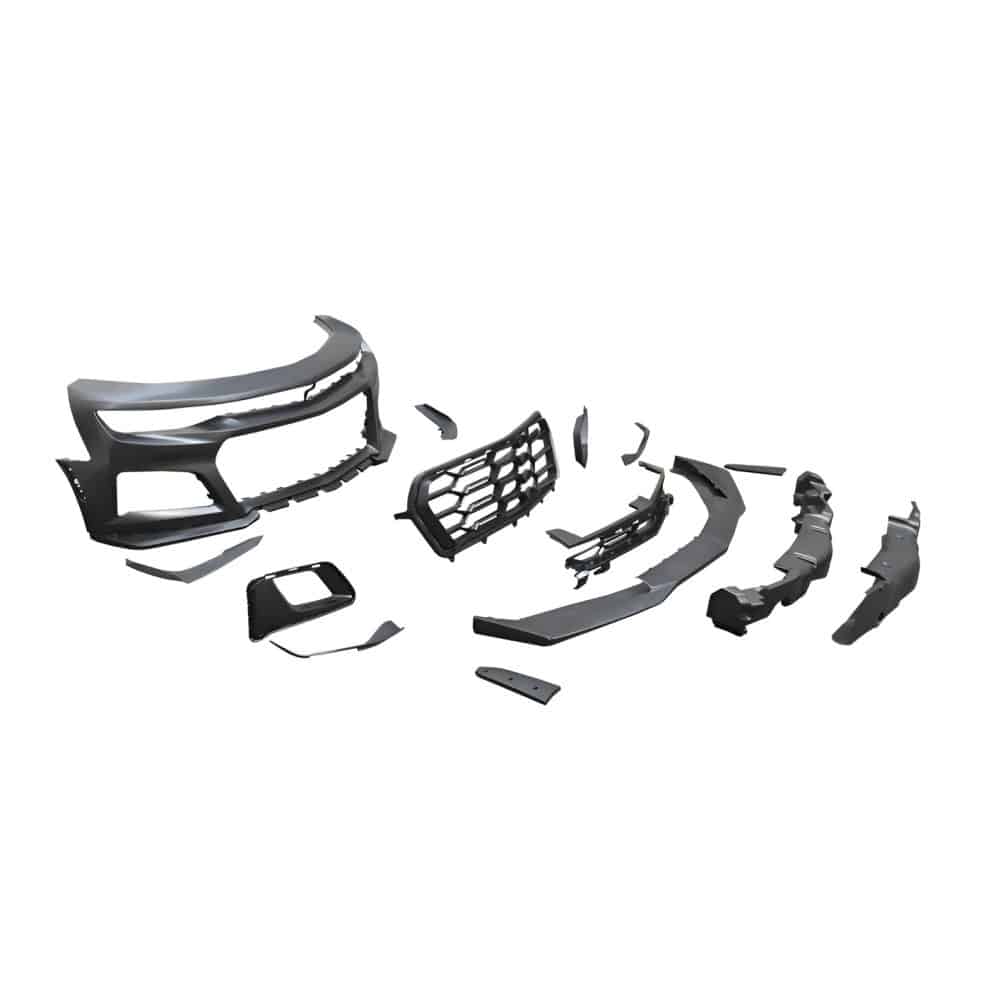 Auto Addict ZL1 1LE Front Bumper Conversion for 6th Gen Chevrolet Camaro LS, LT, and SS (facelift) for Non-RS Headlight Cars - Overview of Components