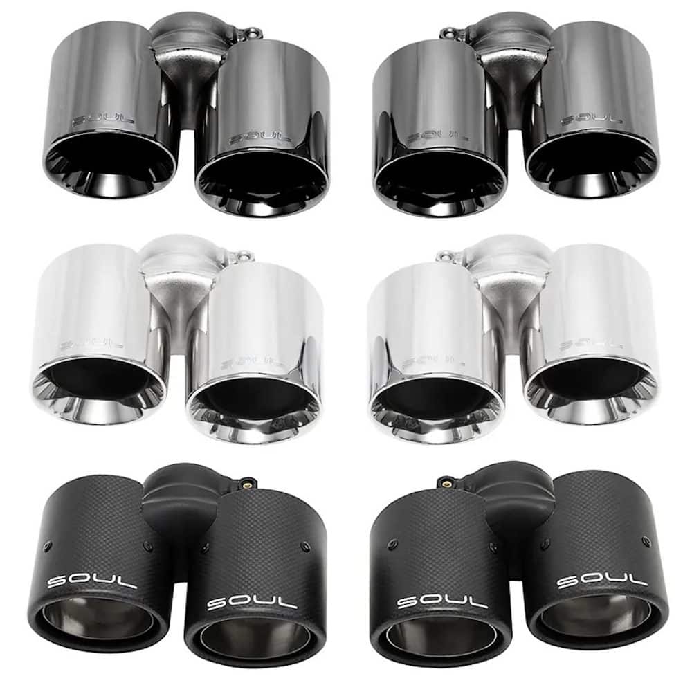 SOUL Performance Valved Exhaust System for 997.1 Porsche 911 Carrera Tips