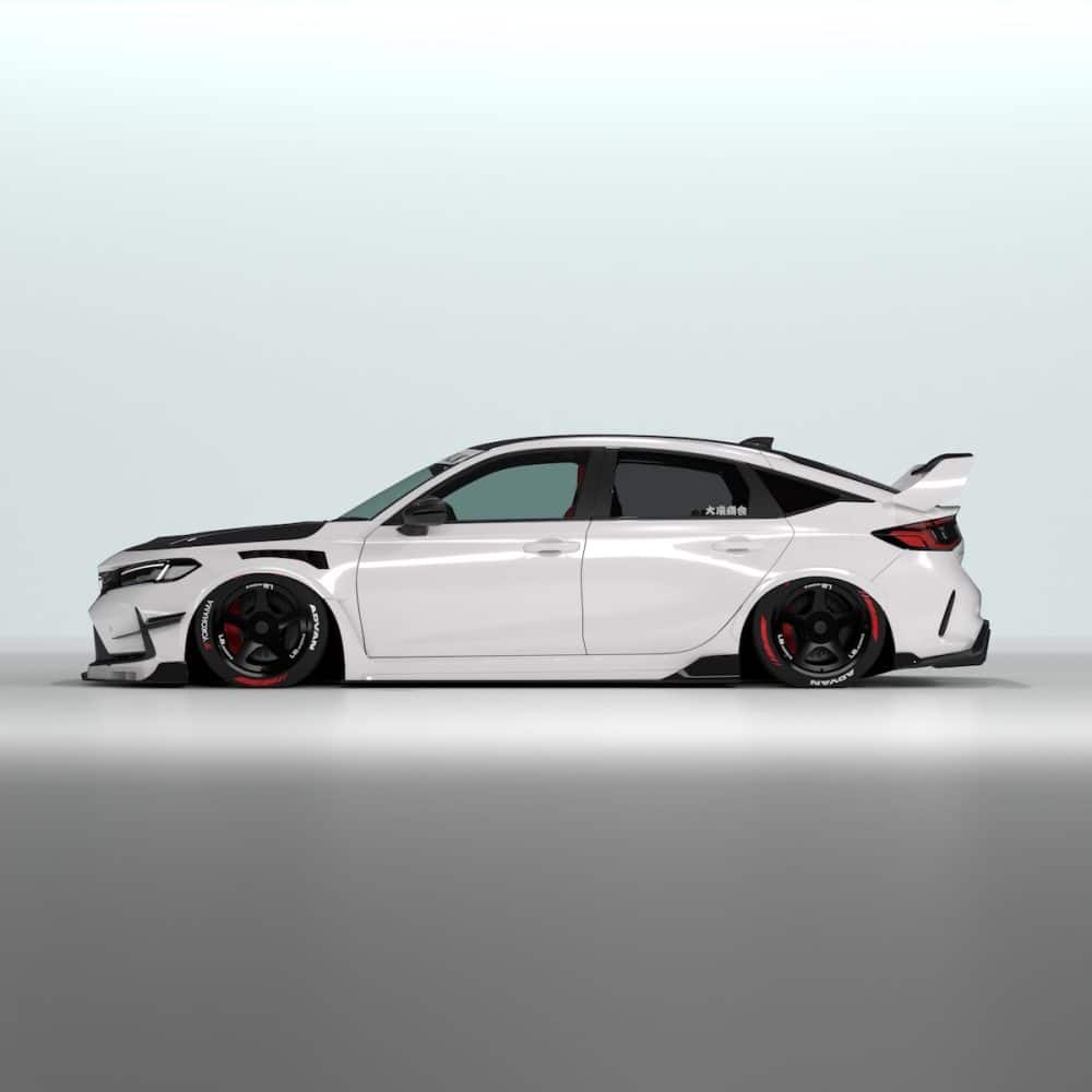 Liberty Walk LB-Nation for FL5 Honda Civic Type R - Side View