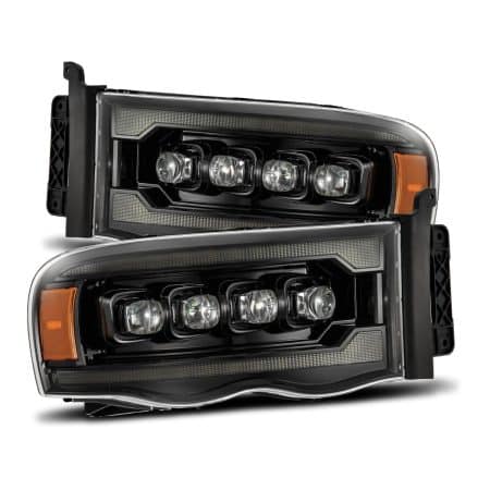 AlphaRex NOVA-Series LED Projector Alpha-Black Headlights for BR, DR and DH Dodge Ram [AHL-DR02-N-FLB]